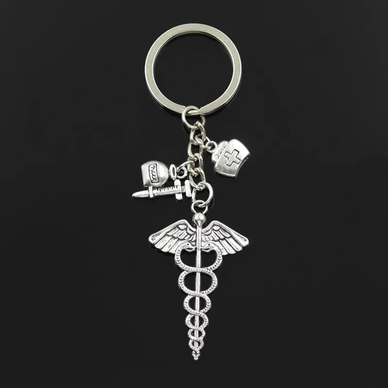 Syringe Stethoscope Keychains