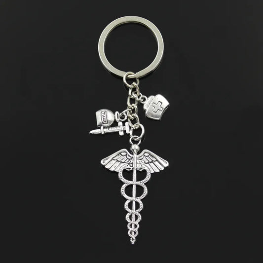 Syringe Stethoscope Keychains