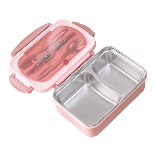 Stainless Steel Leakproof Divided Food Containers with utensils