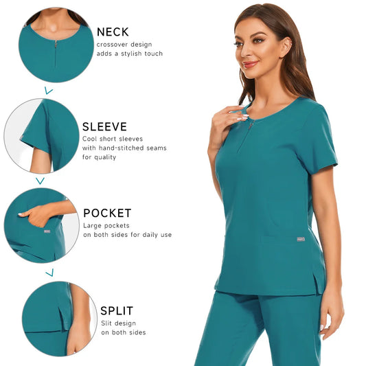 Joggers V-neck scrub set