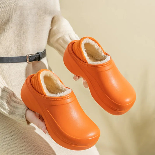 Waterproof Faux Fur Lined Clogs