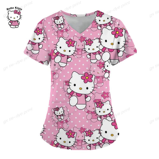 Hello Kitty Medical Scrub Top - sKrubs by Kay LLC
